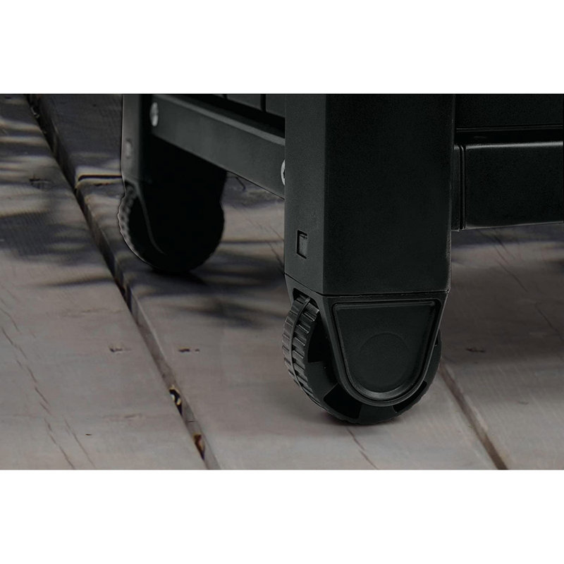 Keter Unity 40 Gal Patio Storage Grilling Bar Cart w/ Stainless Steel